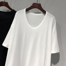 Laden Sie das Bild in den Galerie-Viewer, Einfaches T-Shirt mit U-Ausschnitt in Übergröße