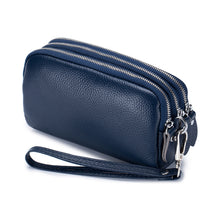 Laden Sie das Bild in den Galerie-Viewer, Damen Einfache Lange Echtleder Geldbörse