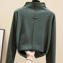 Laden Sie das Bild in den Galerie-Viewer, Fleece T-Shirt mit halbhochen Rollkragen