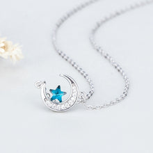 Laden Sie das Bild in den Galerie-Viewer, Stern- und Mondhalskette für Damen