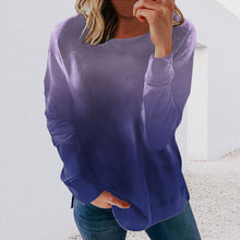 Laden Sie das Bild in den Galerie-Viewer, Sweatshirt mit Rundhalsausschnitt und Farbverlauf