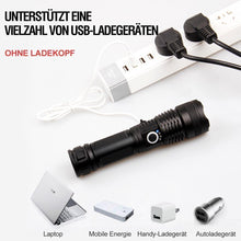 Laden Sie das Bild in den Galerie-Viewer, Superhelle und wasserdichte Militär-Taschenlampe mit Zoom