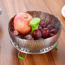 Laden Sie das Bild in den Galerie-Viewer, Klappbarer Dampfkorb aus Edelstahl