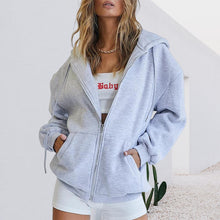 Laden Sie das Bild in den Galerie-Viewer, Übergroßes Damen-Sweatshirt mit Kapuze
