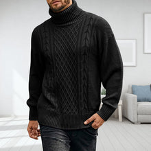 Laden Sie das Bild in den Galerie-Viewer, Einfarbiger Langärmliger Gestrickter Rollkragenpullover für Herren