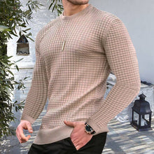Laden Sie das Bild in den Galerie-Viewer, Schmales T-Shirt aus Baumwolle mit Waffelmuster