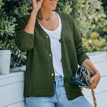 Laden Sie das Bild in den Galerie-Viewer, Strickjacke mit V-Ausschnitt
