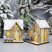 Laden Sie das Bild in den Galerie-Viewer, Weihnachtsdekoration LED Leuchtendes Blockhaus