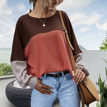 Laden Sie das Bild in den Galerie-Viewer, Lässiges Langarm-Top in Farbkontrast