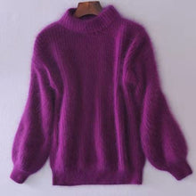 Laden Sie das Bild in den Galerie-Viewer, Lockerer Einfarbiger Strickpullover