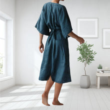 Laden Sie das Bild in den Galerie-Viewer, Elegantes Schmales Leinenkleid