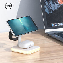 Laden Sie das Bild in den Galerie-Viewer, 3 in 1 magnetisches kabelloses Ladegerät