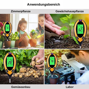 4 in 1 Bodentester - Sonnenlicht, pH-Wert, Feuchtigkeit, Temperatur