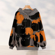 Laden Sie das Bild in den Galerie-Viewer, Sweatshirt mit Kürbis-Print