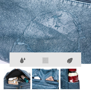 Denim Farbe Tote Handtasche