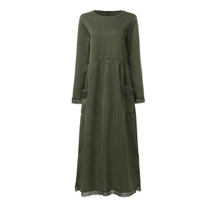 Spitzen-Fleece-Kleid