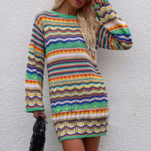Laden Sie das Bild in den Galerie-Viewer, Regenbogen-Pullover Mit Streifen