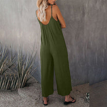 Laden Sie das Bild in den Galerie-Viewer, Lockerer dehnbarer Overall mit ärmellosen Trägern