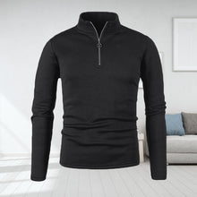 Laden Sie das Bild in den Galerie-Viewer, Einfarbiges Rollkragen-Sweatshirt mit Reißverschluss