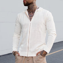 Laden Sie das Bild in den Galerie-Viewer, Lässiger Langärmliger Strickpullover mit Reißverschluss für Herren