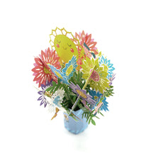Laden Sie das Bild in den Galerie-Viewer, Dreidimensionale Blumen-Grußkarte