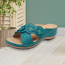 Laden Sie das Bild in den Galerie-Viewer, Sommer Einfarbige Blumensandalen