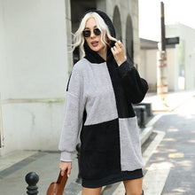 Laden Sie das Bild in den Galerie-Viewer, Damen Langer Langärmeliger Lockerer Plüsch-Kapuzenpullover