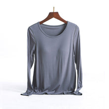 Laden Sie das Bild in den Galerie-Viewer, Damen Thermo Langarm-Shirt mit Brustpolster