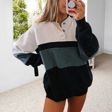 Laden Sie das Bild in den Galerie-Viewer, Lockeres Sweatshirt mit Rundhalsausschnitt für Damen