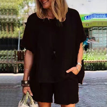 Laden Sie das Bild in den Galerie-Viewer, Lässiges T-Shirt-Set Für Damen