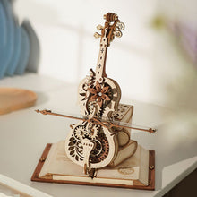 Laden Sie das Bild in den Galerie-Viewer, Vorverkauf 15 Tage - Zusammengebaute Cello-Spieluhr aus Holz