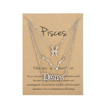 Laden Sie das Bild in den Galerie-Viewer, Kreative Halsketten mit zwölf Sternbildern (drei Stücke)