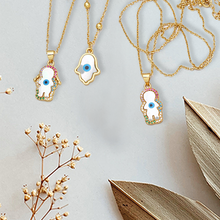 Laden Sie das Bild in den Galerie-Viewer, Kreative Teufelsaugen-Halskette mit farbigen Diamanten