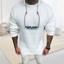 Laden Sie das Bild in den Galerie-Viewer, Einfarbiger Pullover mit Rundhalsausschnitt