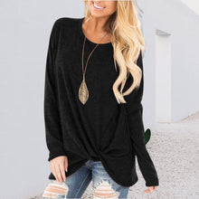 Laden Sie das Bild in den Galerie-Viewer, Neues Twist-T-Shirt mit Rundhalsausschnitt