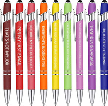 Laden Sie das Bild in den Galerie-Viewer, 10 Stück lustige Bürostifte (schwarze Tinte)