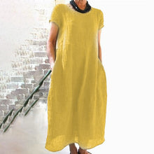 Laden Sie das Bild in den Galerie-Viewer, Lockeres einfarbiges Kleid