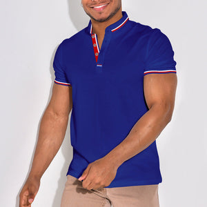Einfarbiges Poloshirt mit Reverskragen