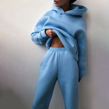 Laden Sie das Bild in den Galerie-Viewer, Lässiges Kapuzenpullover-Set Für Damen