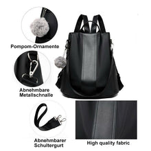 Laden Sie das Bild in den Galerie-Viewer, Wasserdichter diebstahlsicherer Nylon-Rucksack
