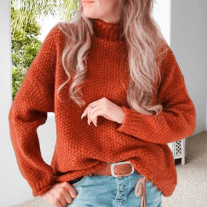 Strickpullover mit halbem Rollkragen für Damen