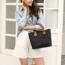 Laden Sie das Bild in den Galerie-Viewer, Einfarbige Lässige Tragetasche aus Segeltuch