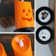 Laden Sie das Bild in den Galerie-Viewer, Halloween LED Kürbiskerzenlicht