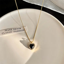 Laden Sie das Bild in den Galerie-Viewer, Schwarze Liebeskette aus Zirkon