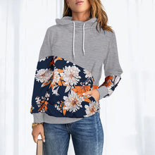 Laden Sie das Bild in den Galerie-Viewer, Langarmiges Sweatshirt mit Kapuze und hohem Ausschnitt