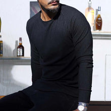 Laden Sie das Bild in den Galerie-Viewer, Minimalistisches Herren-Langarm-T-Shirt