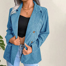 Laden Sie das Bild in den Galerie-Viewer, Revers-Blazer aus Cord für Damen
