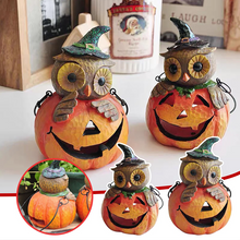 Laden Sie das Bild in den Galerie-Viewer, Halloween Kürbis Eule Ornament