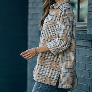 Tweed Karierte Jacke