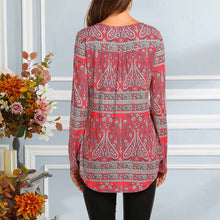 Laden Sie das Bild in den Galerie-Viewer, Bedrucktes, lockeres Langarm-T-Shirt